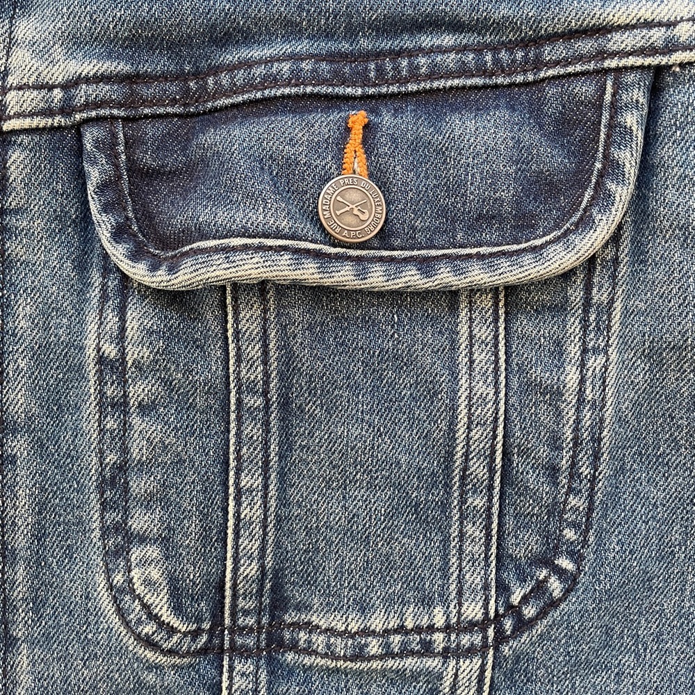 A.P.C. Washed Stretch New Denim Jacket - Picture 7 of 9